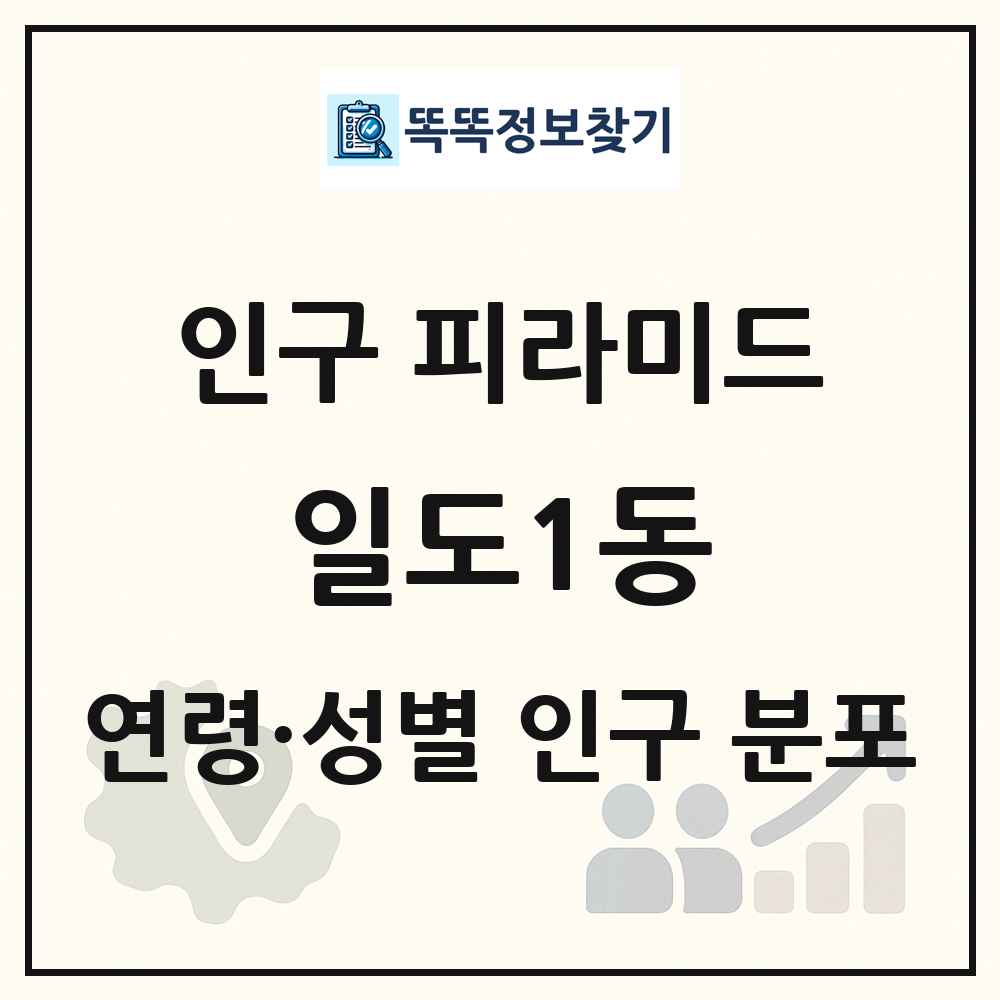 일도1동 인구 피라미드 링크 그림